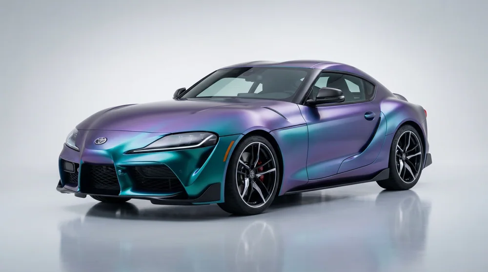 Coupe dipped in Cosmic Crush ColorShift