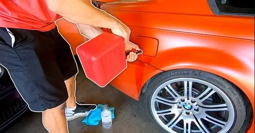 Gasoline poured on a Dip Armor coated panel