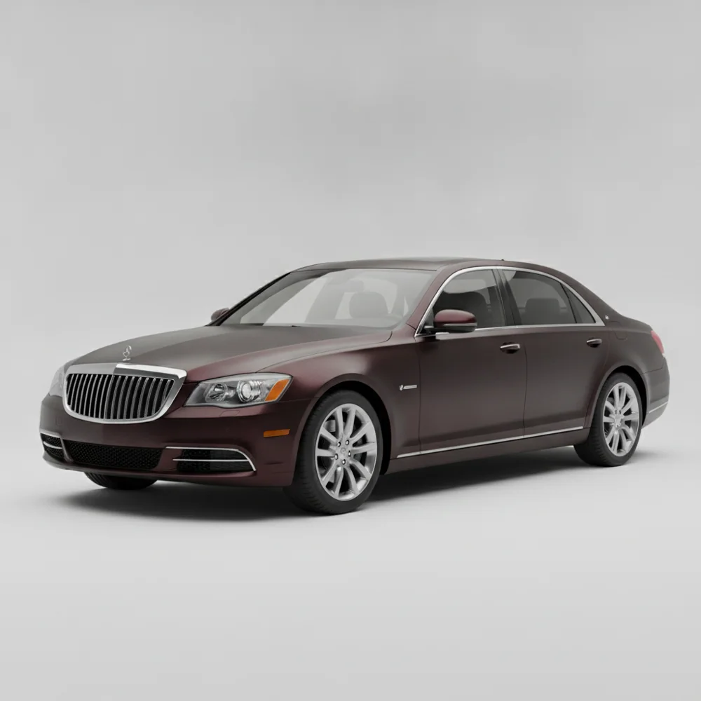 Full-size car dipped in Black Cherry, satin matte