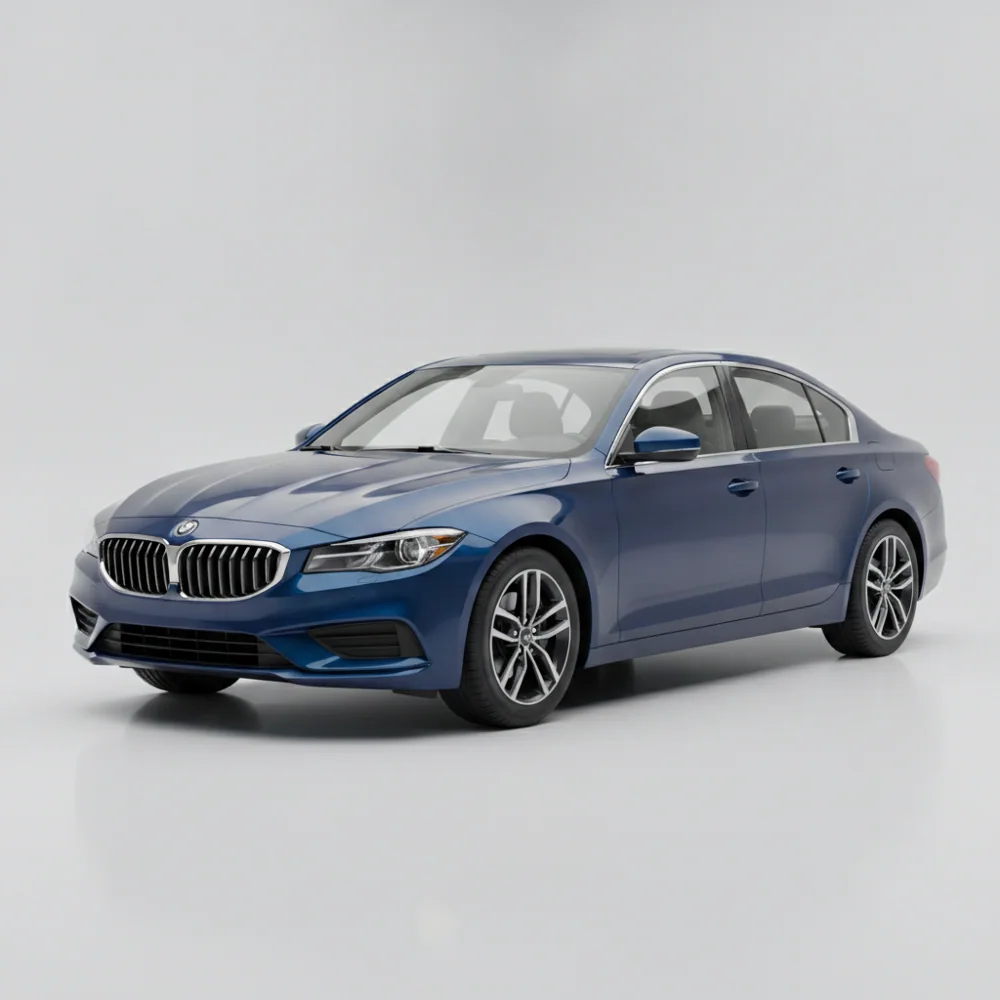 Mid-size car dipped in Frozen Blue, gloss