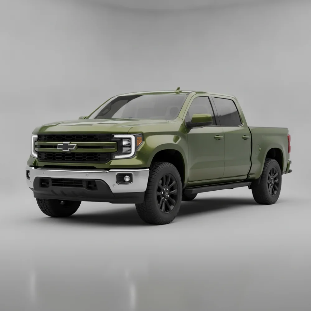 Truck dipped in Tactical Green, gloss